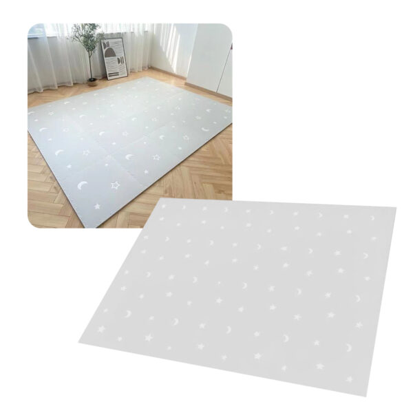 Speelmat Baby Sterretje & Maan 180 x 180 CM 9 Tegels Wit