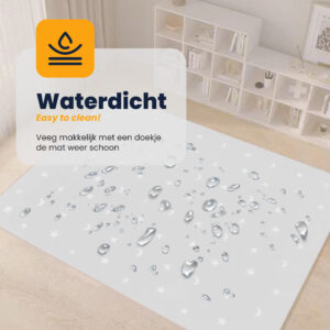 Speelmat Baby Sterretje & Maan 180 x 180 CM 9 Tegels Wit - Afbeelding 6
