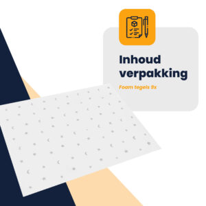 Speelmat Baby Sterretje & Maan 180 x 180 CM 9 Tegels Wit - Afbeelding 2
