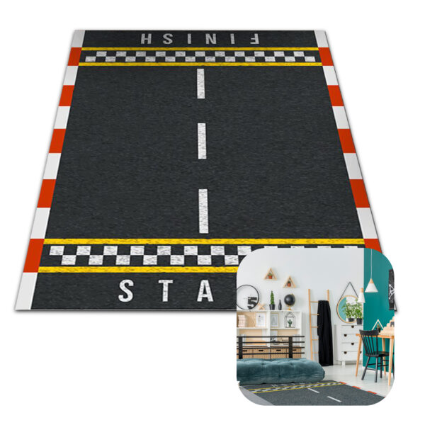 Speeltapijt Racebaan 120 x 160 CM